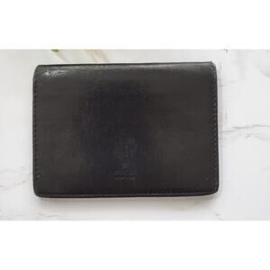 VINTAGE GUCCI BLACK LEATHER ID CARD HOLDER BIFOLD WALLET